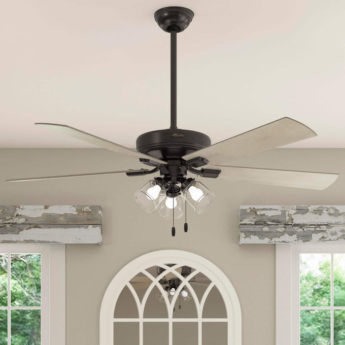 Hunter 60" Crestfield Ceiling Fan with LED Light Kit and Pull Chains