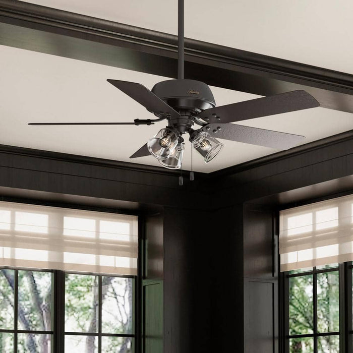 Hunter 52" River Ridge Ceiling Fan with LED Light Kit and Pull Chains