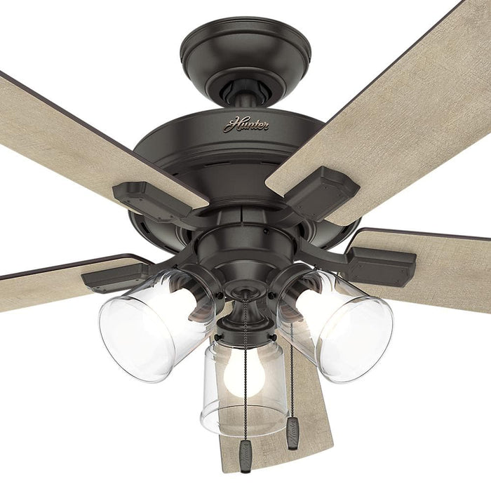 Hunter 52" Crestfield Ceiling Fan with LED Light Kit and Pull Chains