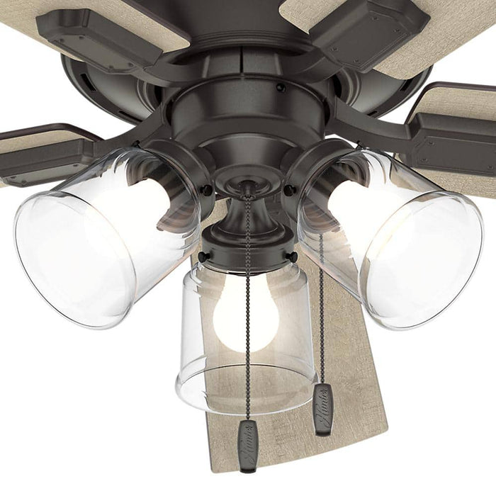 Hunter 52" Crestfield Ceiling Fan with LED Light Kit and Pull Chains