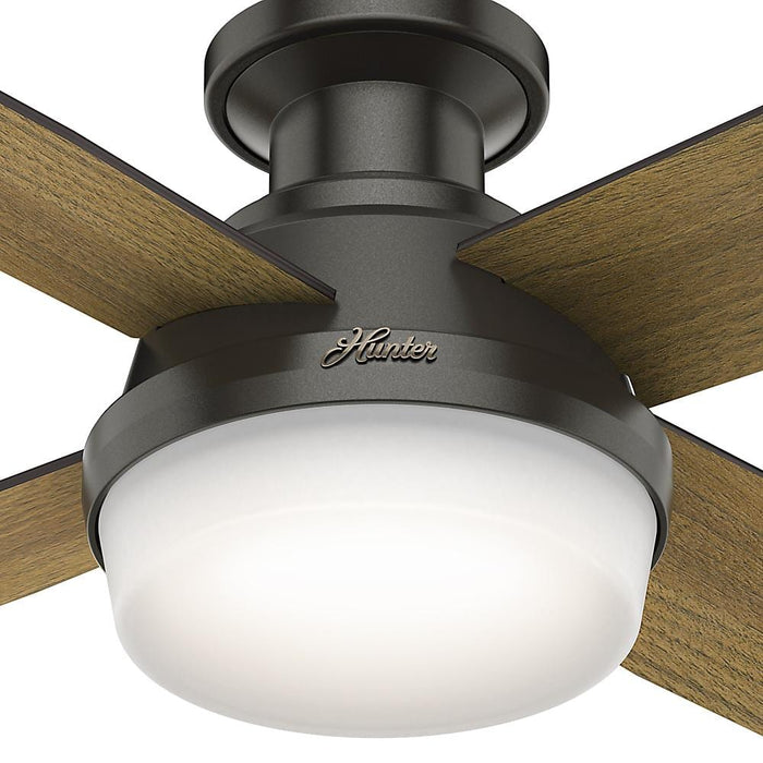Hunter 52" Dempsey Low Profile Ceiling Fan with LED Light Kit and Handheld Remote