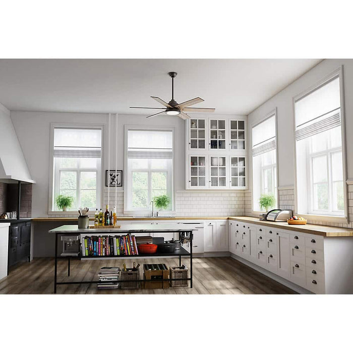 Hunter 60" Warrant Ceiling Fan with LED Light Kit and Wall Control