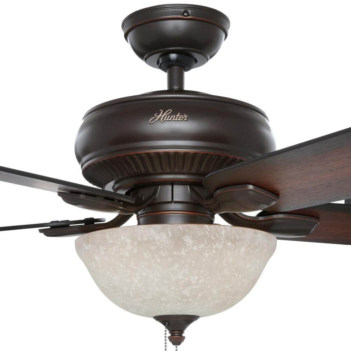 Hunter 52" Matheston Ceiling Fan with Light Kit and Pull Chains