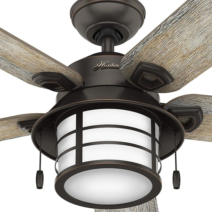 Hunter 54" Key Biscayne Ceiling Fan with LED Light Kit and Pull Chains