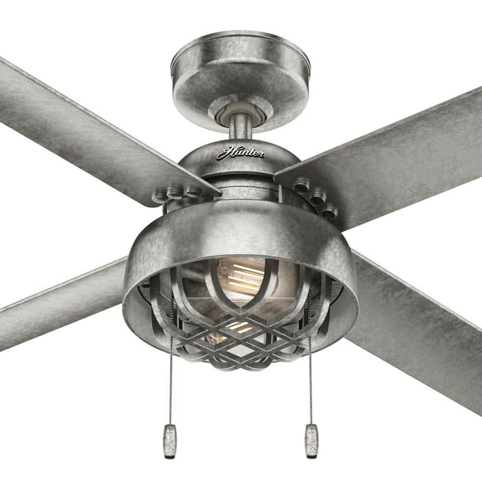 Hunter 52" Spring Mill Ceiling Fan with LED Light Kit and Pull Chains