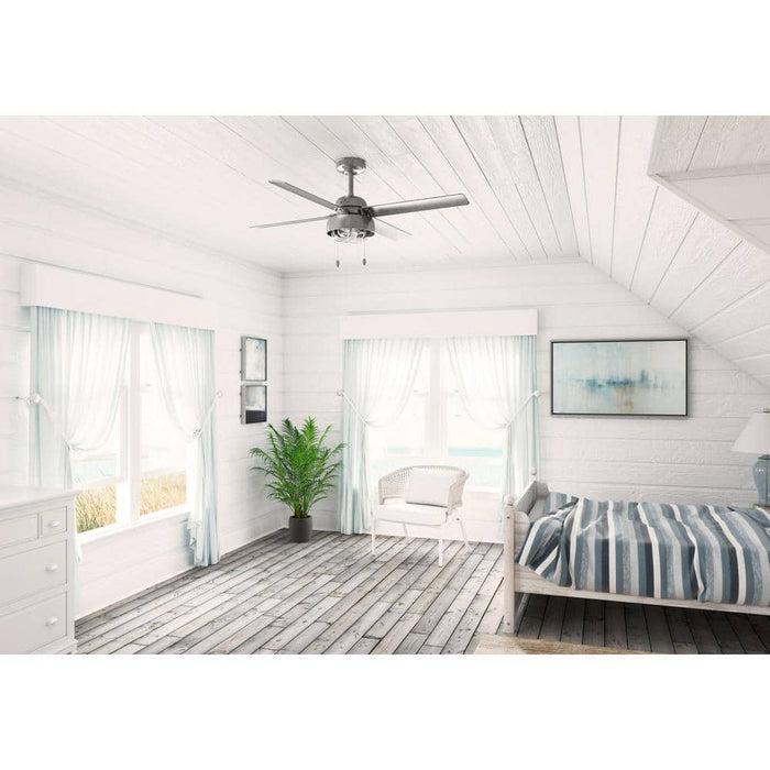 Hunter 52" Spring Mill Ceiling Fan with LED Light Kit and Pull Chains