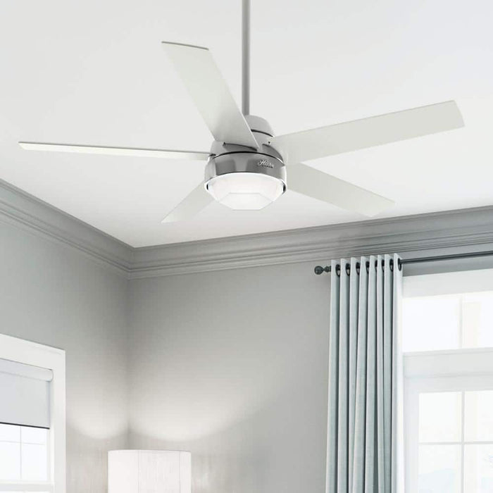 52``Ceiling Fan from the Garland collection in Polished Nickel finish
