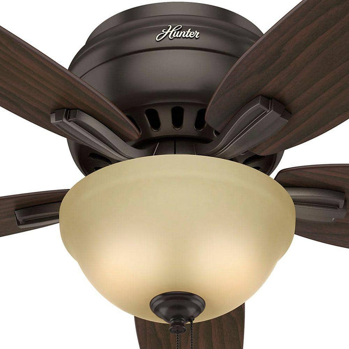 Hunter 52" Newsome Hugger Ceiling Fan with LED Light Kit and Pull Chains