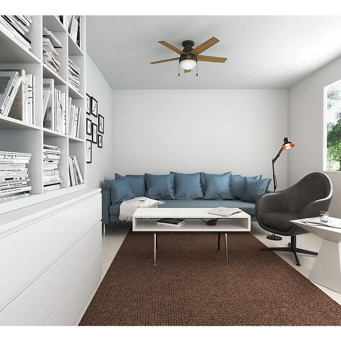 Hunter 46" Anslee Low Profile Ceiling Fan with LED Light Kit and Pull Chains