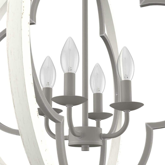 Four Light Pendant from the Gablecrest collection in Painted Concrete finish