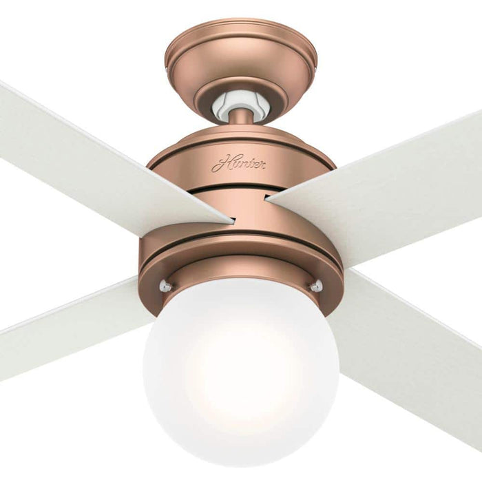 Hunter 52" Hepburn Ceiling Fan with LED Light Kit and Wall Control