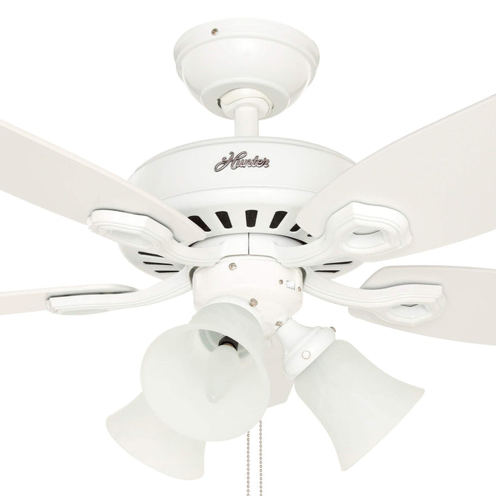 Hunter 42" Builder Ceiling Fan with 3-Light LED Light Kit and Pull Chains