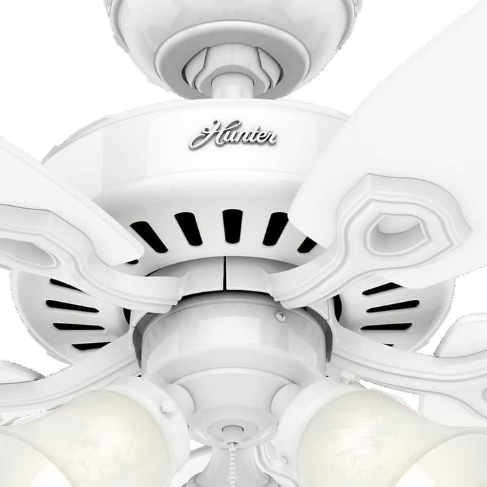 Hunter 52" Builder Ceiling Fan with 3-Light LED Light Kit and Pull Chains