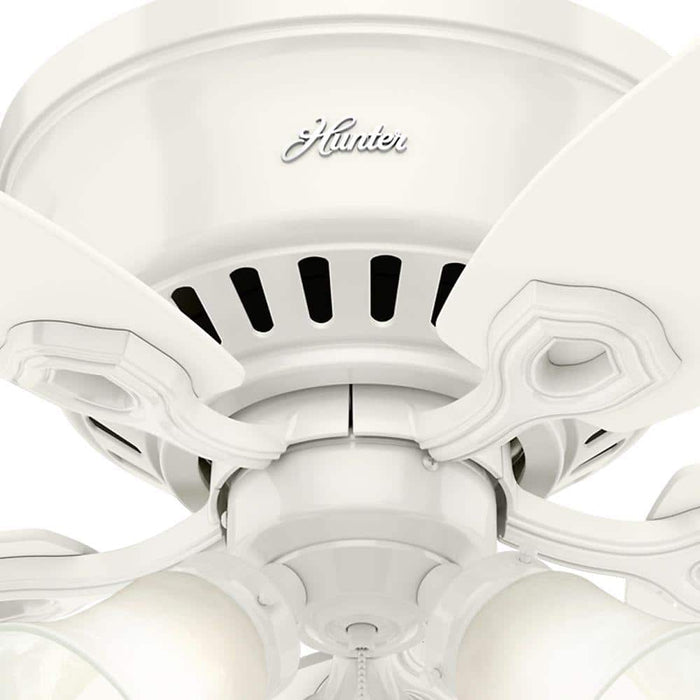 Hunter 52" Builder Hugger Ceiling Fan with LED Light Kit and Pull Chains