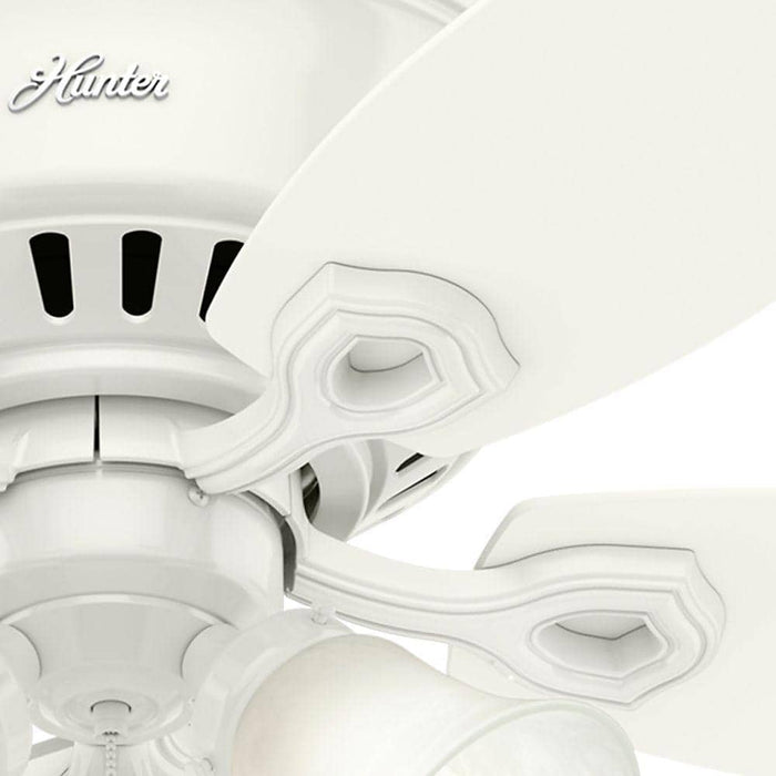 Hunter 52" Builder Hugger Ceiling Fan with LED Light Kit and Pull Chains