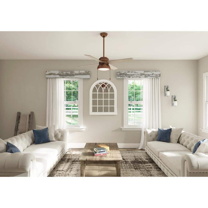 Hunter 52" Loki Ceiling Fan with LED Light Kit and Pull Chains