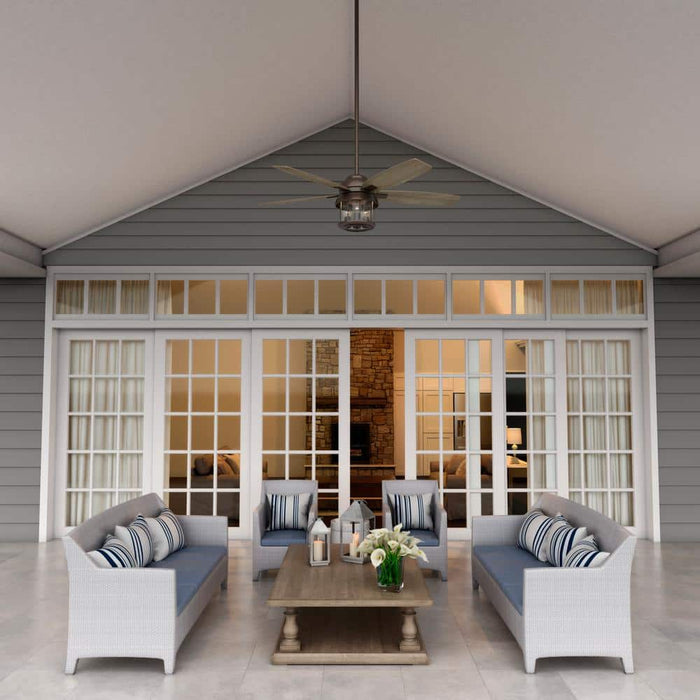 Hunter 52" Coral Bay Ceiling Fan with LED Light Kit and Handheld Remote